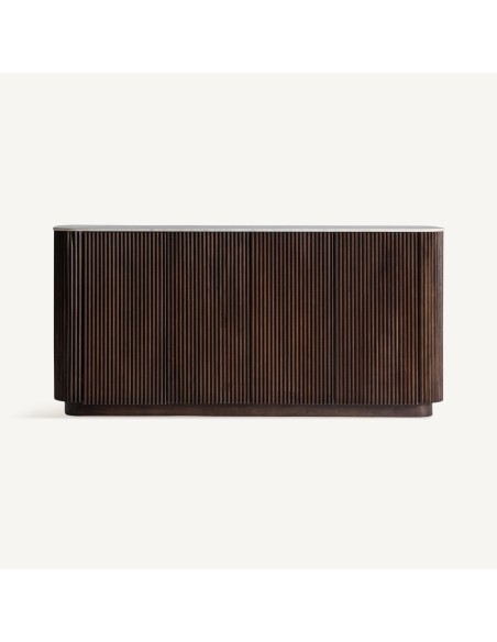 Aparador Vical Home de madera de mango y mármol blanco – 200x45x96 cm