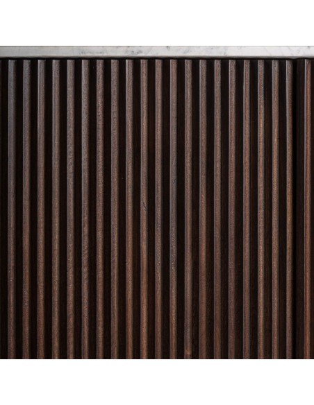 Aparador Vical Home de madera de mango y mármol blanco – 200x45x96 cm