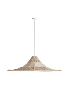 Lámpara de Colgar Boho Grande en Yute Beige y Blanco Roto... 2