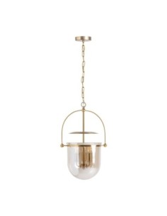 Lámpara de Colgar de Cristal y Acero Dorado – VICAL HOME 2
