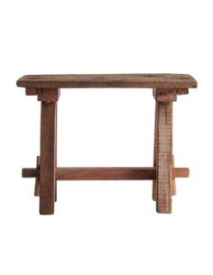 Taburete Artesanal de Madera Reciclada – Vical Home