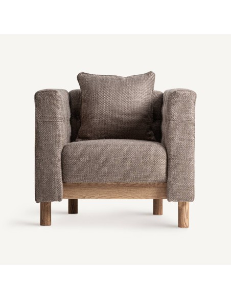 Sillón Carlton de estilo colonial beige Vical Home