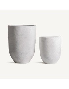 Tinaja decorativa j/2 en terracota blanco roto Vical Home