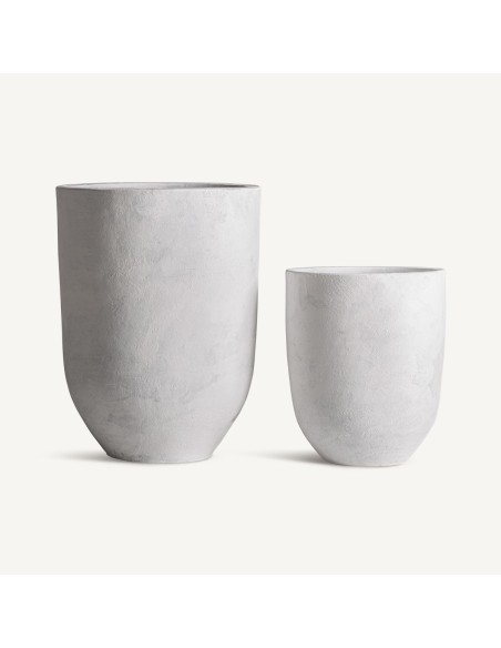 Tinaja decorativa j/2 en terracota blanco roto Vical Home