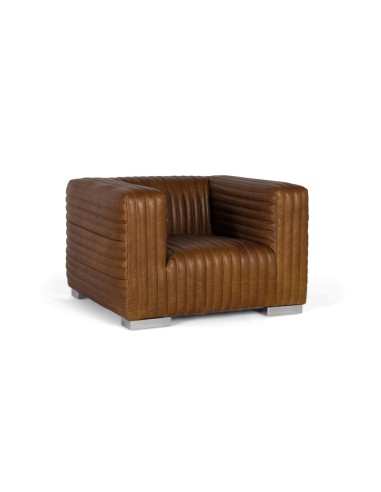 Sillón de Piel Marrón Giner y Colomer – Diseño...