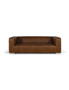 Sofá 3 Plazas de Piel Marrón Giner y Colomer – Diseño... 2