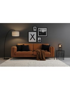 Sofá 3 Plazas de Piel Marrón Giner y Colomer – Elegancia...