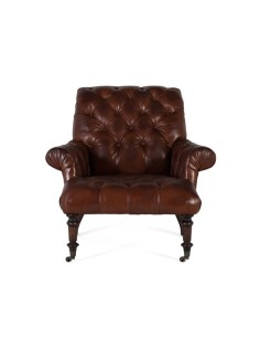 Sillón de Piel Marrón Oscuro Giner y Colomer – Estilo... 2