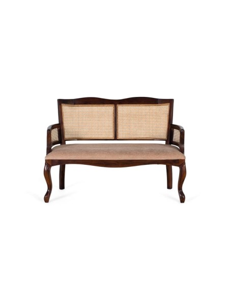 Banca de Madera de Acacia Giner y Colomer – Estilo Colonial y Vintage