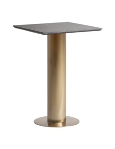 Mesa bar Tasque en acero dorado y porcelánico negro Vical... 2