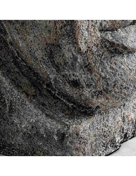 Escultura Khalid de Cemento Gris Vical Home – Estilo Oriental con Acabado Envejecido