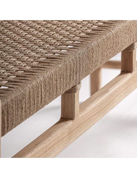 Banco Caen de Madera de Teka Marrón Vical Home – Diseño Natural y Elegancia Artesanal