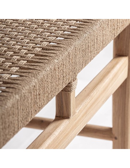 Banco Caen de Madera de Teka Marrón Vical Home – Diseño Natural y Elegancia Artesanal