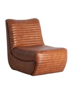 Sillón de Cuero Marrón y Hierro Almstock – VICAL Home