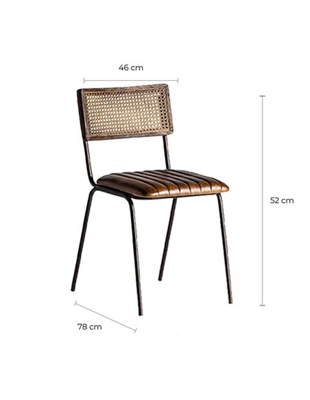 Silla de Cuero y Hierro Almstock – VICAL Home