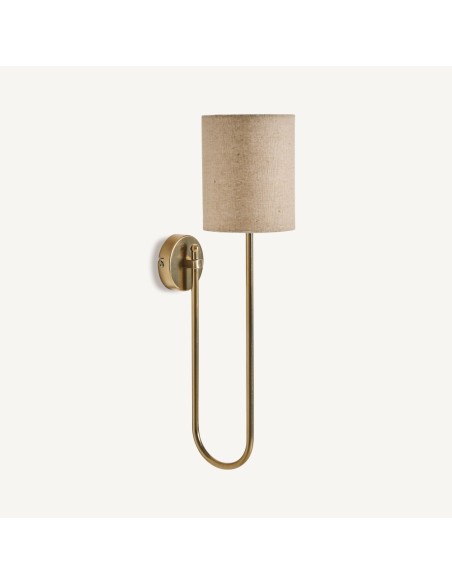 Aplique de Pared Dorado y Beige en Hierro y Poliéster – Vical Home