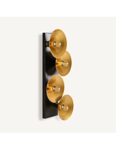 Aplique de Pared en Hierro Dorado y Negro – Vical Home 2