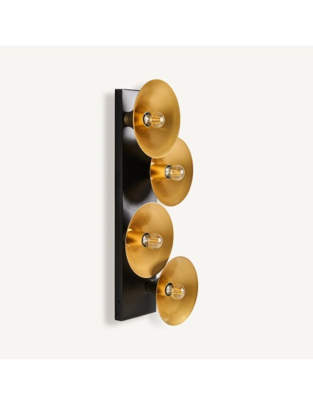Aplique de Pared en Hierro Dorado y Negro – Vical Home
