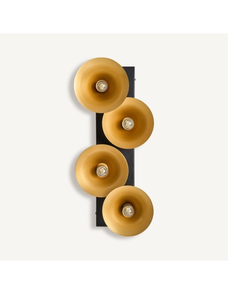 Aplique de Pared en Hierro Dorado y Negro – Vical Home