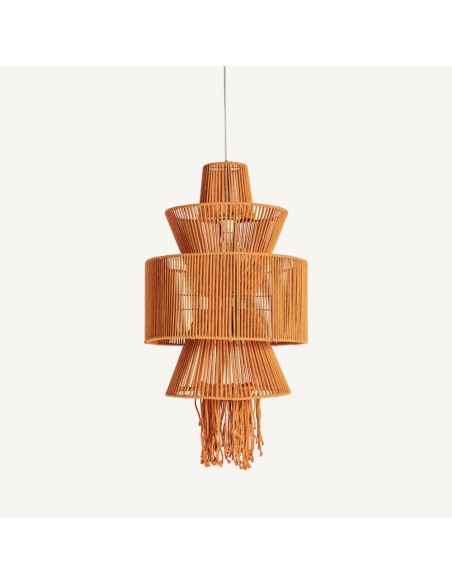 Lámpara de Colgar Coral en Algodón Naranja – Estilo Boho | Vical Home