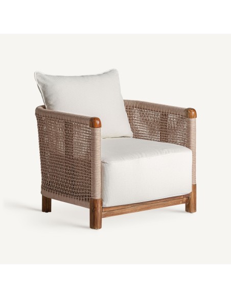 Sillón Trena de Vical Home en madera de teca reciclada – Elegancia natural para exteriores