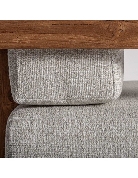 Sillón Testa de Vical Home en Teca Reciclada y Polipropileno Blanco – Diseño Natural y Sostenible