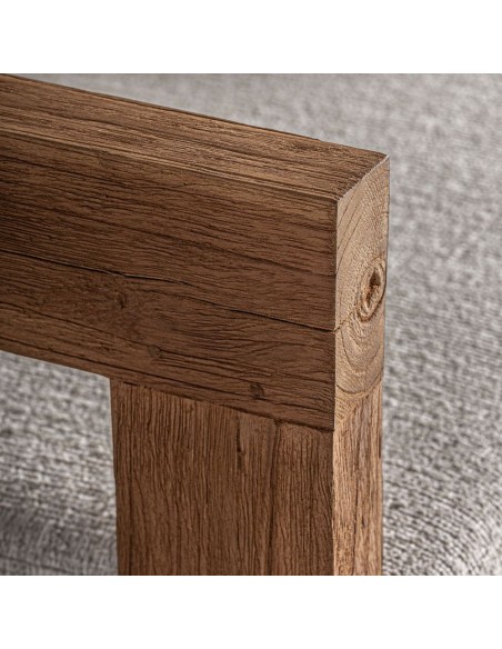 Sofá Testa de Vical Home en Teca Reciclada y Polipropileno Blanco – Diseño Natural y Sostenible