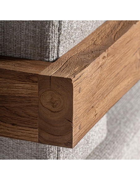 Sofá Testa de Vical Home en Teca Reciclada y Polipropileno Blanco – Diseño Natural y Sostenible