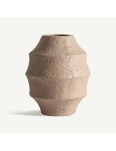 Jarrón de Cemento Marrón Claro con Fibra de Vidrio Vical...