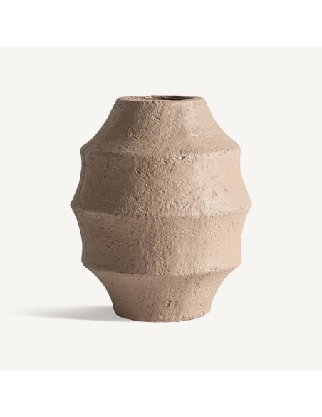 Jarrón de Cemento Marrón Claro con Fibra de Vidrio Vical Home – Luba Hogar