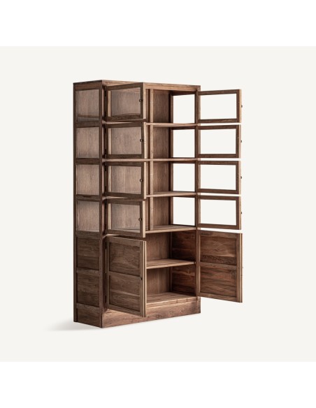 Vitrina Helmond de Madera Recuperada en Color Marrón – Vical Home