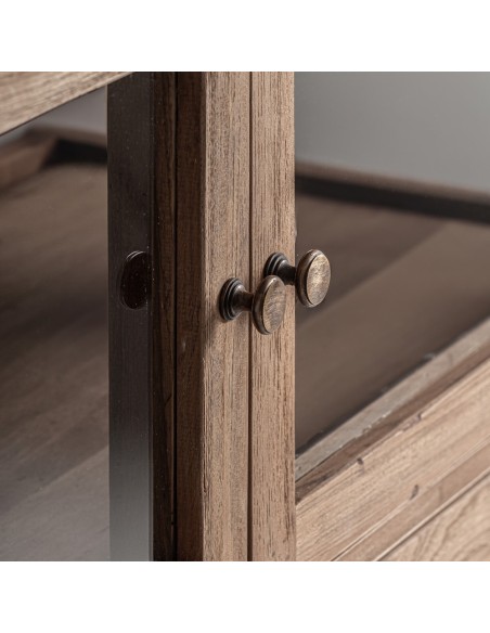 Vitrina Helmond de Madera Recuperada en Color Marrón – Vical Home