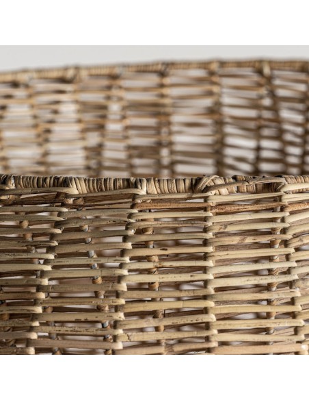 Macetero Malla de VICAL Home – Ratán natural y hierro | Elegancia y calidez artesanal