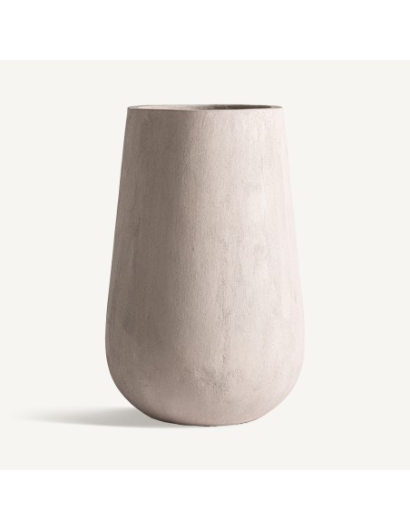 Tinaja de VICAL Home – Cemento y fibra de vidrio en color topo | Diseño decorativo moderno