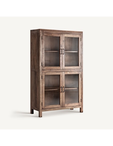 Vitrina Selby de VICAL Home – Madera recuperada y hierro negro | Estilo rústico y elegante