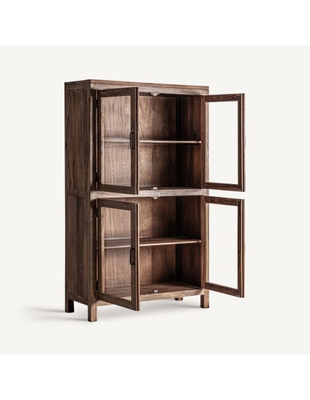 Vitrina Selby de VICAL Home – Madera recuperada y hierro negro | Estilo rústico y elegante