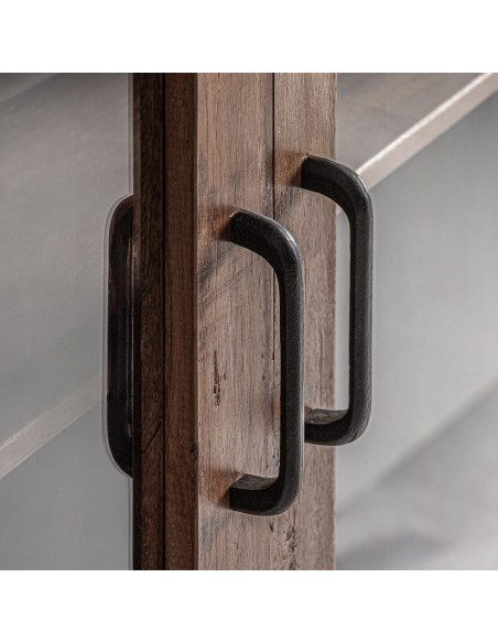 Vitrina Selby de VICAL Home – Madera recuperada y hierro negro | Estilo rústico y elegante