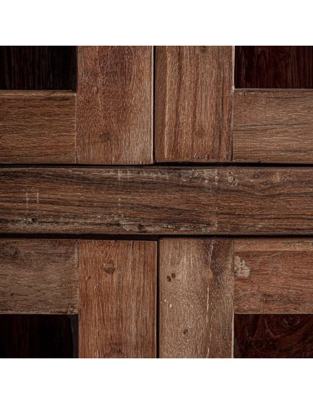 Vitrina Selby de VICAL Home – Madera recuperada y hierro negro | Estilo rústico y elegante