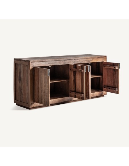 Aparador Selby de VICAL Home – Madera recuperada y hierro negro | Estilo rústico elegante y contemporáneo