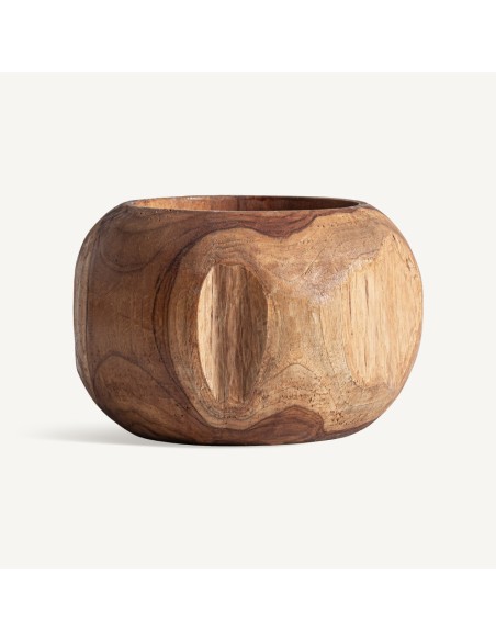 Jarrón de VICAL Home – Madera de teka marrón | Diseño natural y artesanal