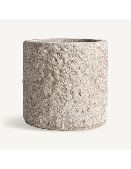 Macetero de VICAL Home – Cemento blanco y fibra de vidrio | Diseño moderno y natural