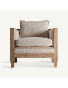 Sillón Vical Home en Madera de Abedul y Lino – Estilo... 2
