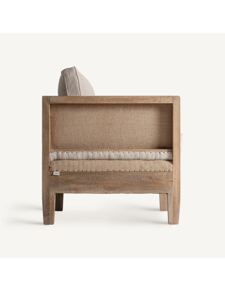 Sillón Vical Home en Madera de Abedul y Lino – Estilo Natural