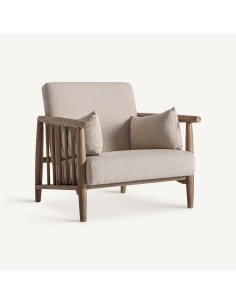Sillón Vical Home en Madera de Abedul y Algodón – Estilo...