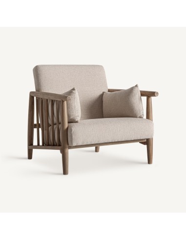Sillón Vical Home en Madera de Abedul y Algodón...