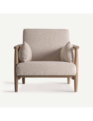 Sillón Vical Home en Madera de Abedul y Algodón...