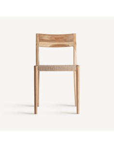 Silla Caen de Madera de Teka y Trenzado Natural | Estilo... 2