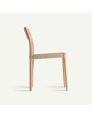 Silla Caen de Madera de Teka y Trenzado Natural...