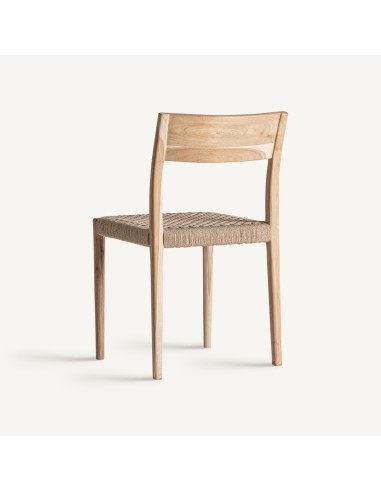 Silla Caen de Madera de Teka y Trenzado Natural...