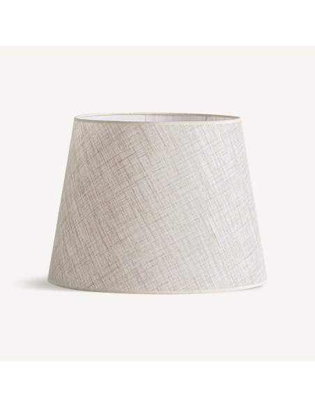 Pantalla de lámpara 40 × 30 × 30 cm en lino blanco roto con estructura de hierro – Vical Home